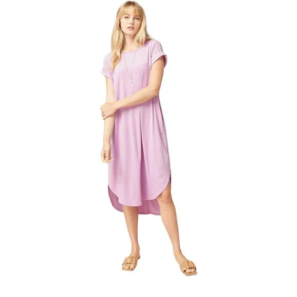 Entro Dresses | Entro Ribbed Pocket Midi Dress, Lavender | Color: Purple | Size: XL | Shopvioletskye's Closet